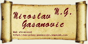 Miroslav Gašanović vizit kartica